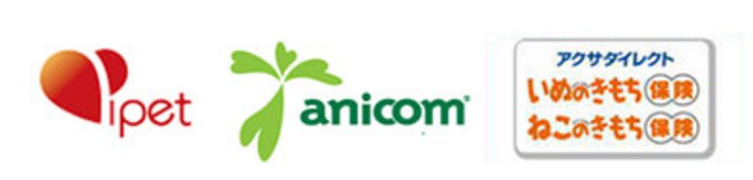 アイペット、アニコム、アクサダイレクト(いぬのきもち、ねこのきもち)