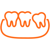 ぐらついている歯のアイコン